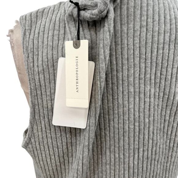 Anthropologie Ro & De Rib Tunic Tank Top Sleeveless Turtleneck Gray Size Small - Picture 13 of 16